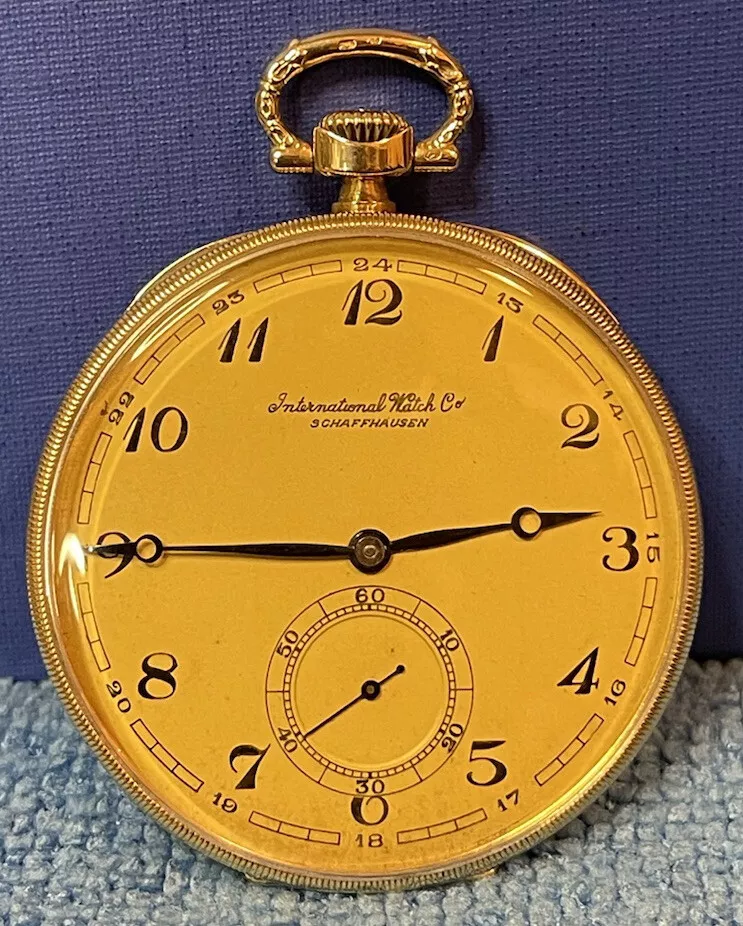 Iwc gold top pocket watch