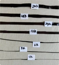 1K/3K/6K/12K/24K/48K/50K Carbon Fiber Fibre Tow Filament Yarn Thread Tape 30M