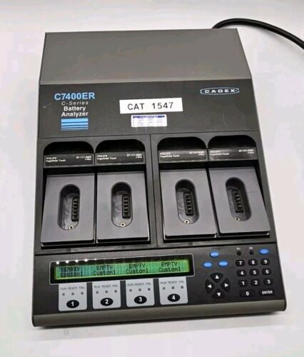 Cadex C7400ER-C Four 4-Station Battery Analyzer Tester w/ Power Cord - Afbeelding 6 van 15