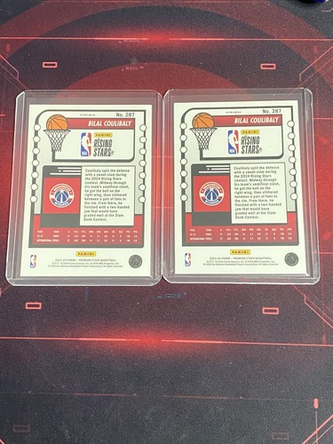 Lote de radiocontrol Panini NBA 2023-24 Premium Stock Bilal Coulibaly #287 hielo agrietado y holograma - Imagen 2 de 6