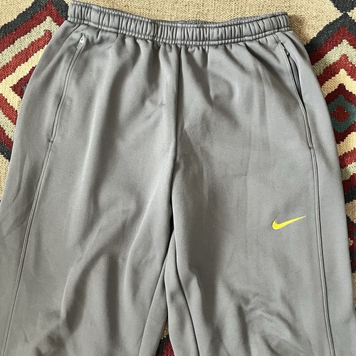 Nike Livestrong Thermafit Sweat Pants Joggers M Medium Gray Yellow Therma Fit - Picture 9 of 14