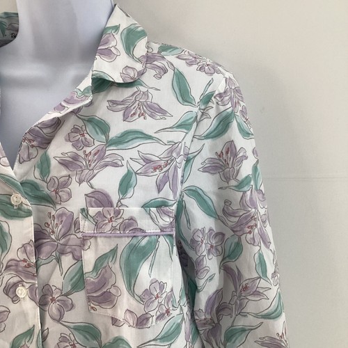 TU Womens White Multicolour Floral Botanical Night Shirt Size 18 Long Sleeve - Picture 2 of 8