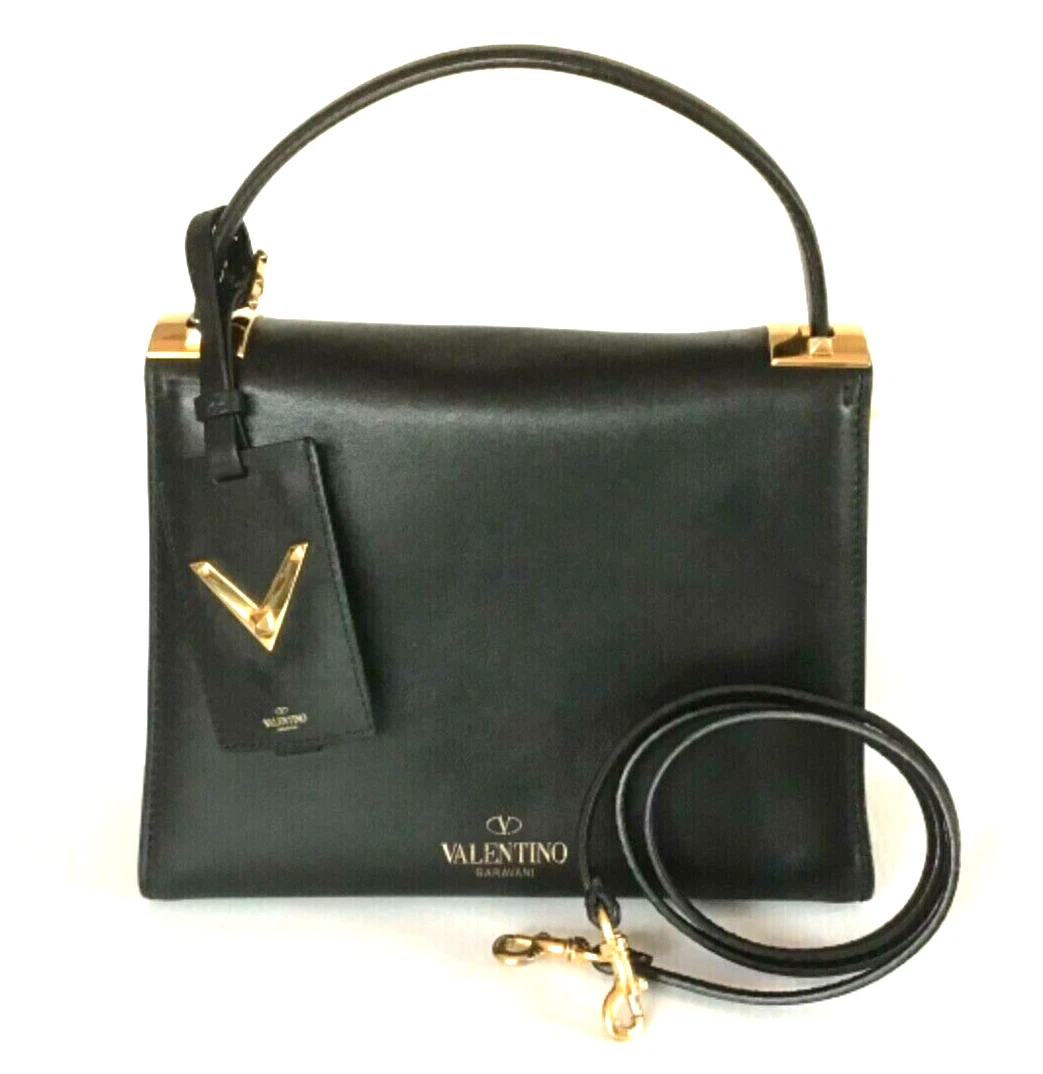 VALENTINO MY ROCKSTUD BLACK CALFSKIN BAG |