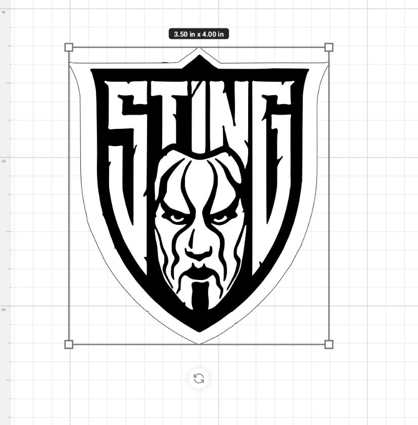 Sting “The Icon” Pro Wrertling Multi Layer Vinyl Sticker Decal 4x4