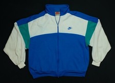 Rare VTG NIKE Spell Out Swoosh Color Block Track Jacket Sweatshirt 80s 90s SZ XL