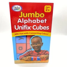 Didax Educational jumbo Alphabet unifix cubes home school learning toy 2+
