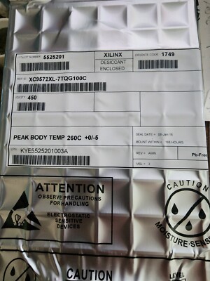 (450/BOX) XC9572XL-7TQG100C ADM Xilinx, IC CPLD 72MC 7.5NS 100TQFP