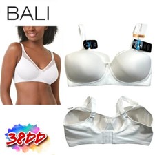 NWT Bali Women's 38DD One Smooth U Ultra Light Shaping Wireless Bra DF3440 White