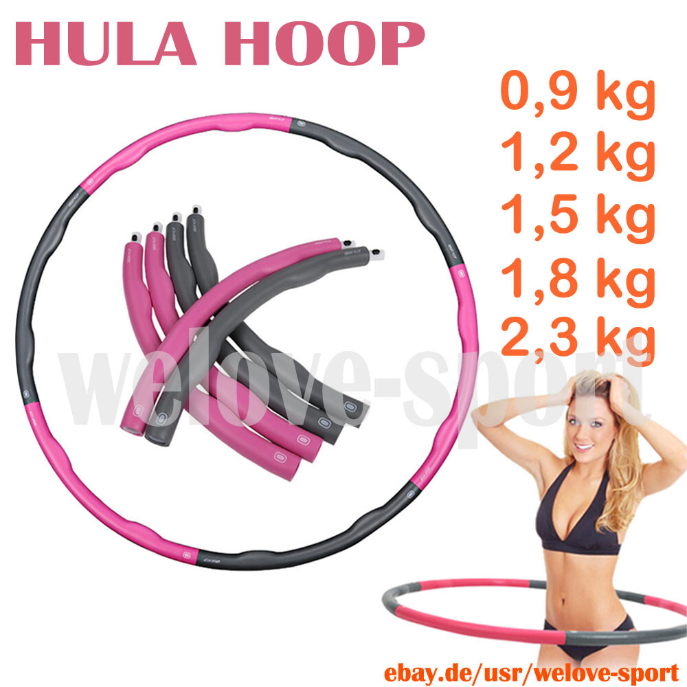 0,9-1,2-1,5-1,8-2,3kg Hula Hoop Fitness Hula Reifen Taille Bauchtrainer 100cm DE