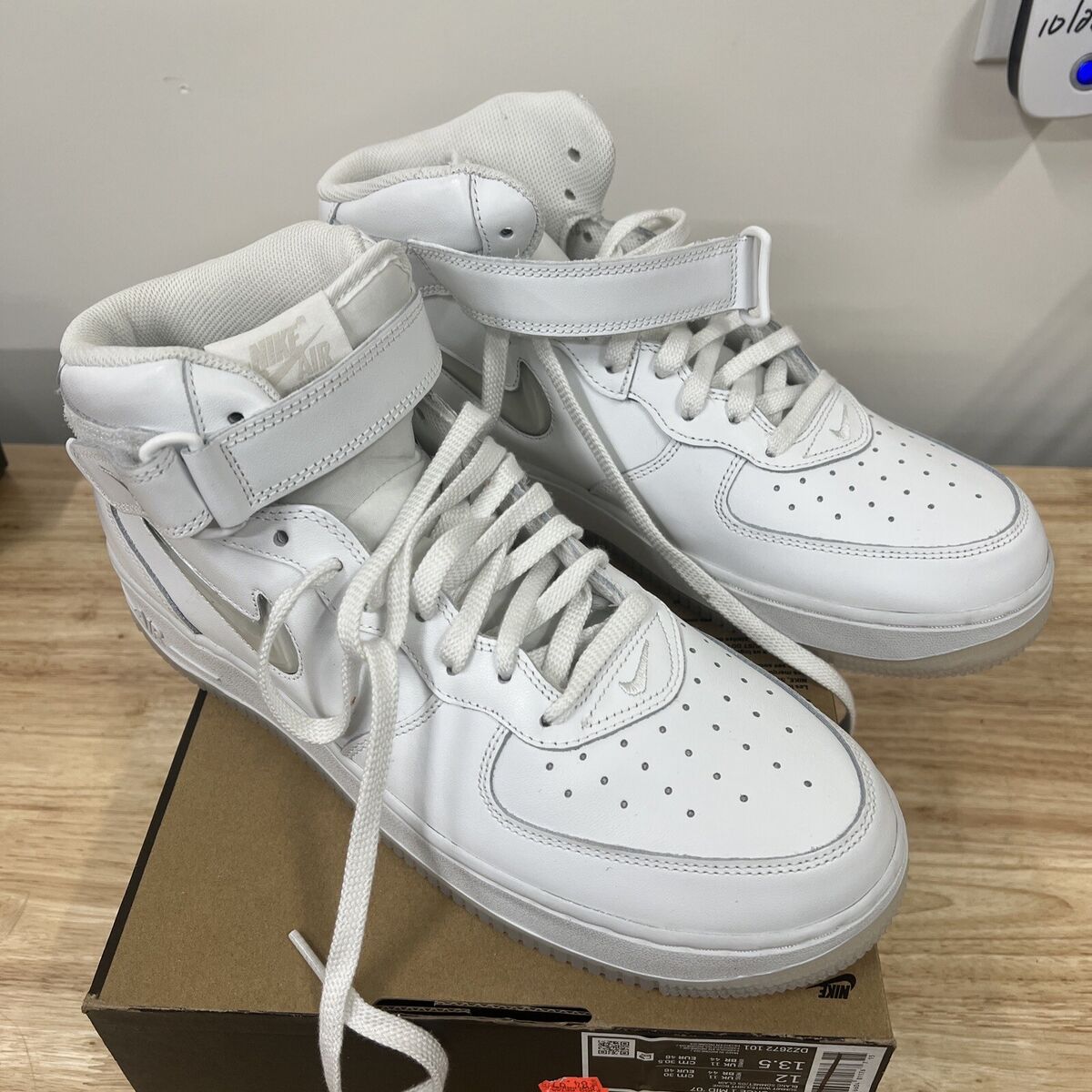 Men's Nike Air Force 1 Mid 07 Summit White Light Bone DZ2672 Men's Nike Air Force 1 Mid 07 Summit White Light Bone DZ2672