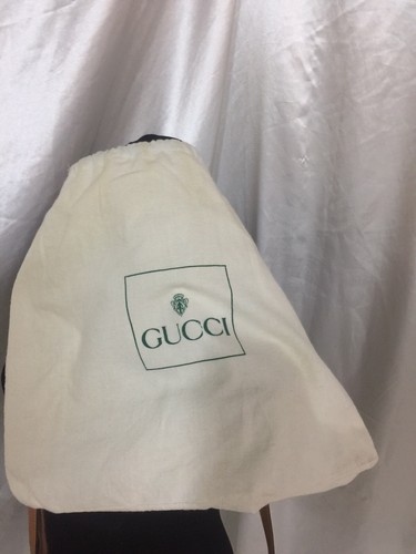 Vintage Auth GG Gucci W/ RIBBON &ZIPPER PULL Crossbody Bag Purse 1970 & DUST BAG - Picture 2 of 12
