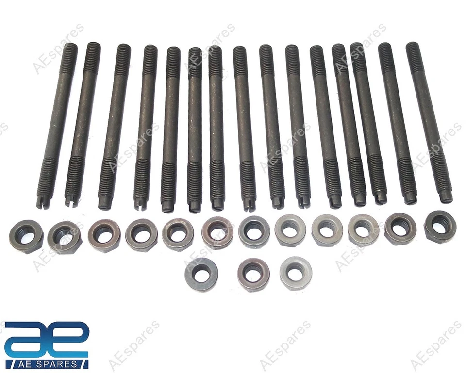 Juego de tuercas de culata de 134 L para Willys Jeeps MB CJ2A CJ3A 1941-63 S2u Foto 3 de 4