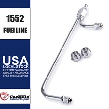 Chrome Dual Feed Fuel Line For Holley Carburetor 4150 Double Pumper Fit 38hose
