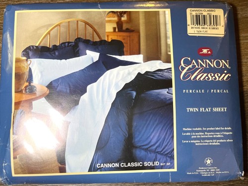 Vintage Cannon Classic Percale Twin Flat Sheet, 180 TC, Solid Green NIP - Picture 3 of 3
