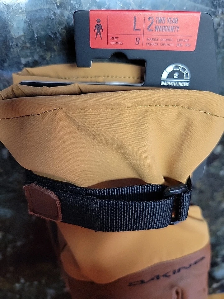 Guantes aislantes de cuero tostado Dakine Takoma talla L 9 para hombre nuevos con etiquetas ¡Bonitos! Foto 2 de 4