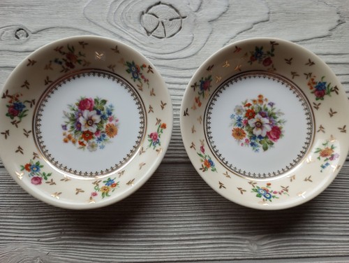 Set of 2 Raynaud & Co Floral Limoges France Porcelain Fruit Bowls #3