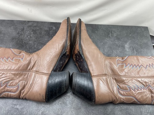 Nocona Boots Women 6 B Shoes Brown Leather Western Cowboy Pull On Cowgirl - Picture 9 of 16