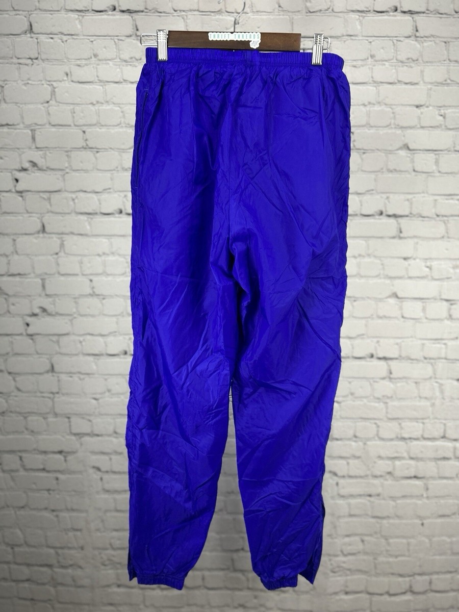 VTG Nike Purple Elastic Waist Ankle Zip Athletic Windbreaker Pants