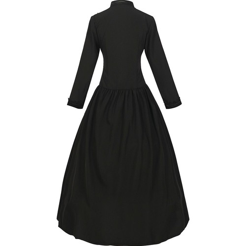 Lace Detail Women's Gothic Dress Ideal for Medieval Festivals and Events - Picture 8 of 19