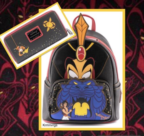 Mini sac à dos et portefeuille scène Loungefly Disney Aladdin Jafar Villains ; NEUF ! - Photo 1 sur 4