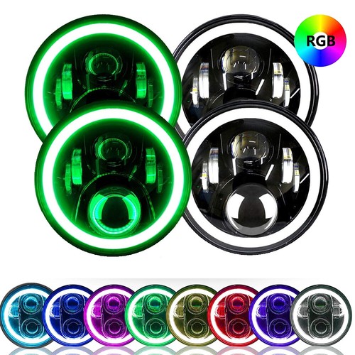 4X 5.75" DOT LED Headlights Hi/Lo Beam RGB Ring for 1965-75 Oldsmobile Delta 88 - Picture 2 of 12