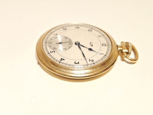 OROLOGIO MECCANICO DA TASCA UOMO VINTAGE WW2 LUSSO PLACCATO ORO 48mm FRANCIA "LABBRO" - Foto 9 di 15