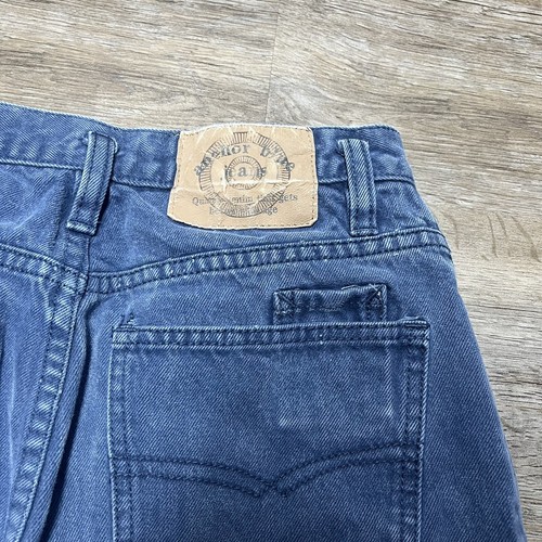 VTG Anchor Blue Denim Jeans High Waisted Tapered 90s Y2K Retro 9 Juniors 26x29 - Picture 2 of 13