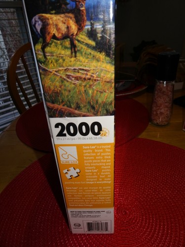 NEW TCG Majestic 2000 Piece PREMIUM PUZZLE "EARLY SNOW" SURE-LOX ELK - Picture 3 of 3