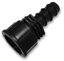 3x Schlauchanschluss Steckverbinder 3/4" Stecker f&uuml;r 16mm Tropfschlauch schwarz