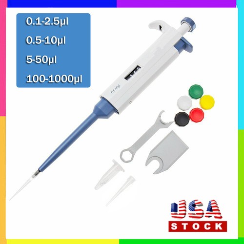 Adjustable Single Channel Pipette Laboratory Micro Pipettor Transfer 0.1-1000μl