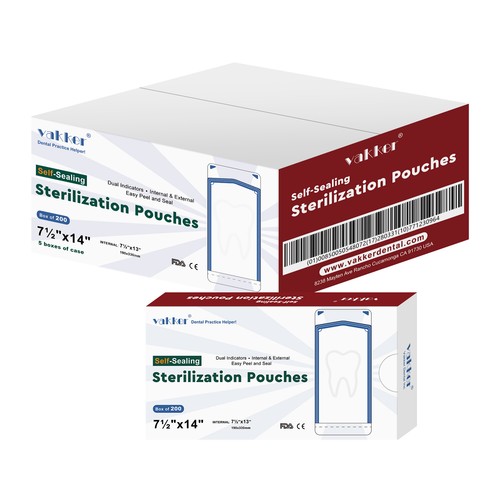 1000PCS 7.5" x 14" Self Sealing Sterilization Pouches Autoclave, Sterilizer Bag - Picture 2 of 6