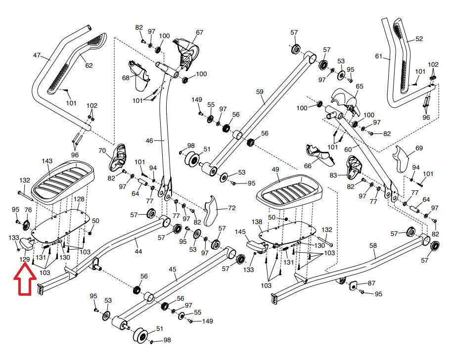 Proform 1110 E 1310 E Elliptical Left Pedal Handle 337731