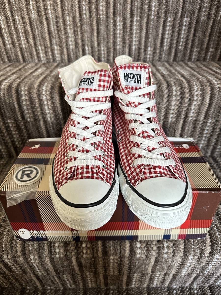 A Bathing Ape Bape Apesta Gingham Checkered US10 | eBay UK