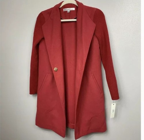 Face Coat Brick Red Color Jacket 