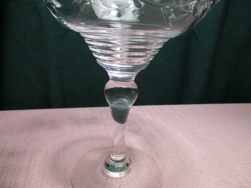 Stuart Crystal Rhapsody Compote Round 6 3/8" marked - Picture 4 of 5
