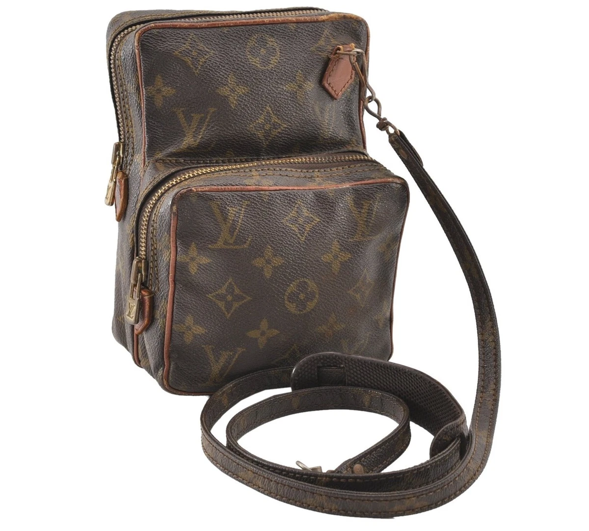 Authentic Louis Vuitton Monogram Mini e Shoulder Cross Bag LV Junk  7541G