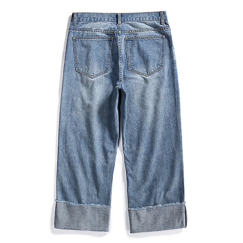 Baggy Jeans Mädchen - Weite Zerrissene Hip Hop Hose Hohe Taille Mit Elastischem Bund