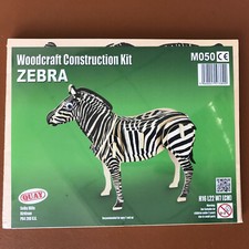 Zebra Woodcraft Construction Kit - New Animal 3D Wooden Model For Kids Adults