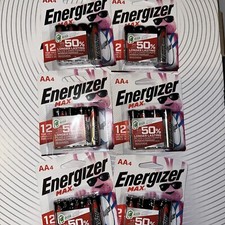 Energizer, MAX AA Batteries, Double A Alkaline Batteries, 4-Pack NEW 6 Packs