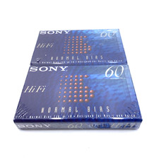 Sony Hi Fi 60 min Type 1 Normal Bias Blank Recording Cassette Tapes Lot of 2 NOS