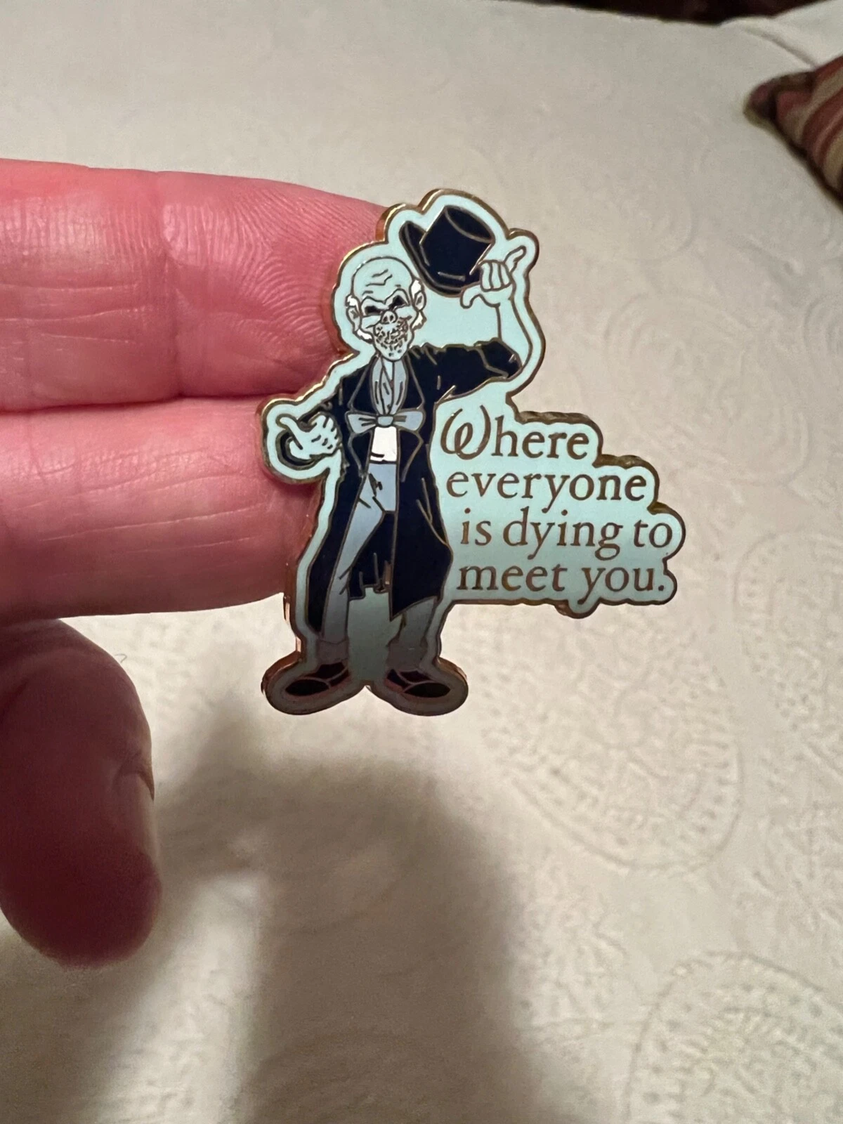 Disney Haunted Mansion 2007 pin Hitchhiking Ghost Phineas Dying to Meet You