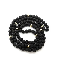 NEW RARE LAVA STONE 30" NECKLACE