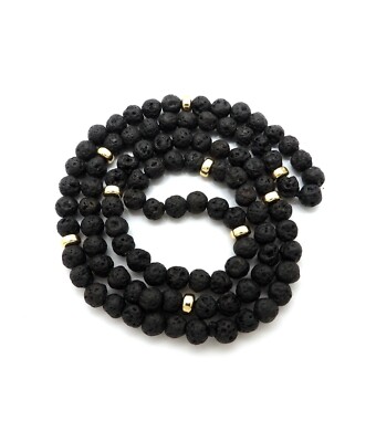 NEW RARE LAVA STONE 30'' NECKLACE