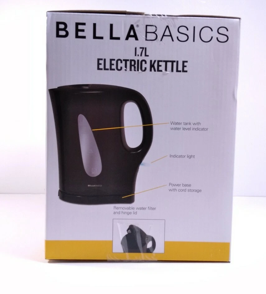 New Bella Basics Cordless Electric Tea Kettle 1.7L 1500 WATTS (KE01102-UL)