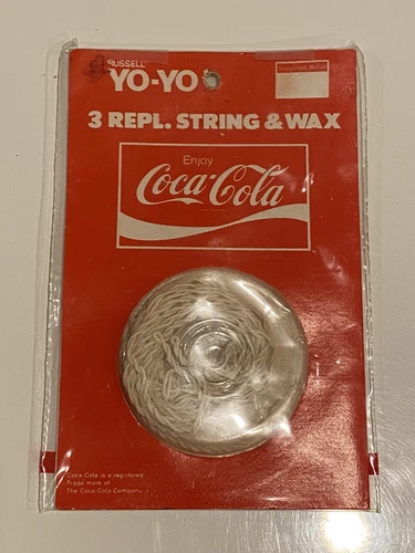 Vintage Coca-Cola Russell Yo-Yo Replacement String And Wax Rare NOS