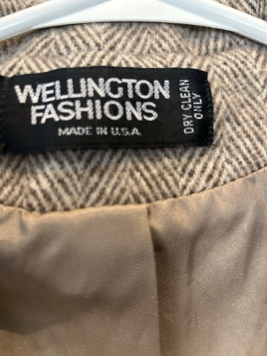 Vintage Wellington Fashions Vestito Cappotto Media Lunghezza Union Retro Jackie O Jacket Med - Foto 5 di 7
