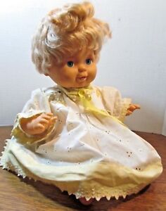 Vintage 1989 Ideal Tiny Tears Blue Eyed Baby Doll 15 Strawberry