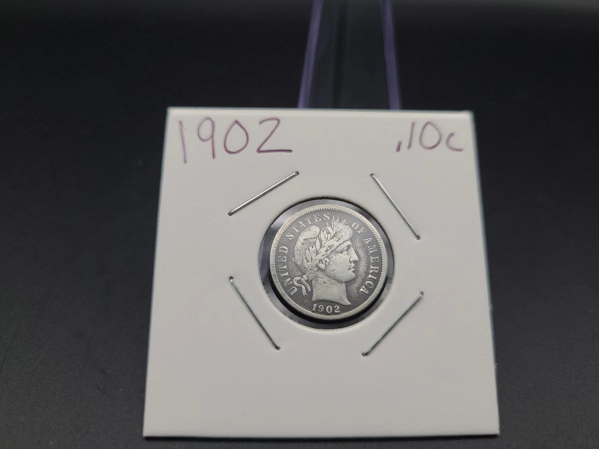 バーバーダイム　1902 S 10セント　銀貨　極美品　私 1902 Year Silver Barber Dimes (1892-1916) for sale | eBay