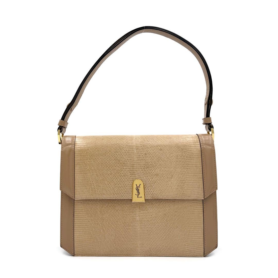 Borsa a tracolla Yves Saint Laurent 2way YSL Cassandra in pelle beige F0605442