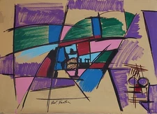 Karl Knaths Signed Abstract Expressionist Oil Painting on Canvas - Large Art